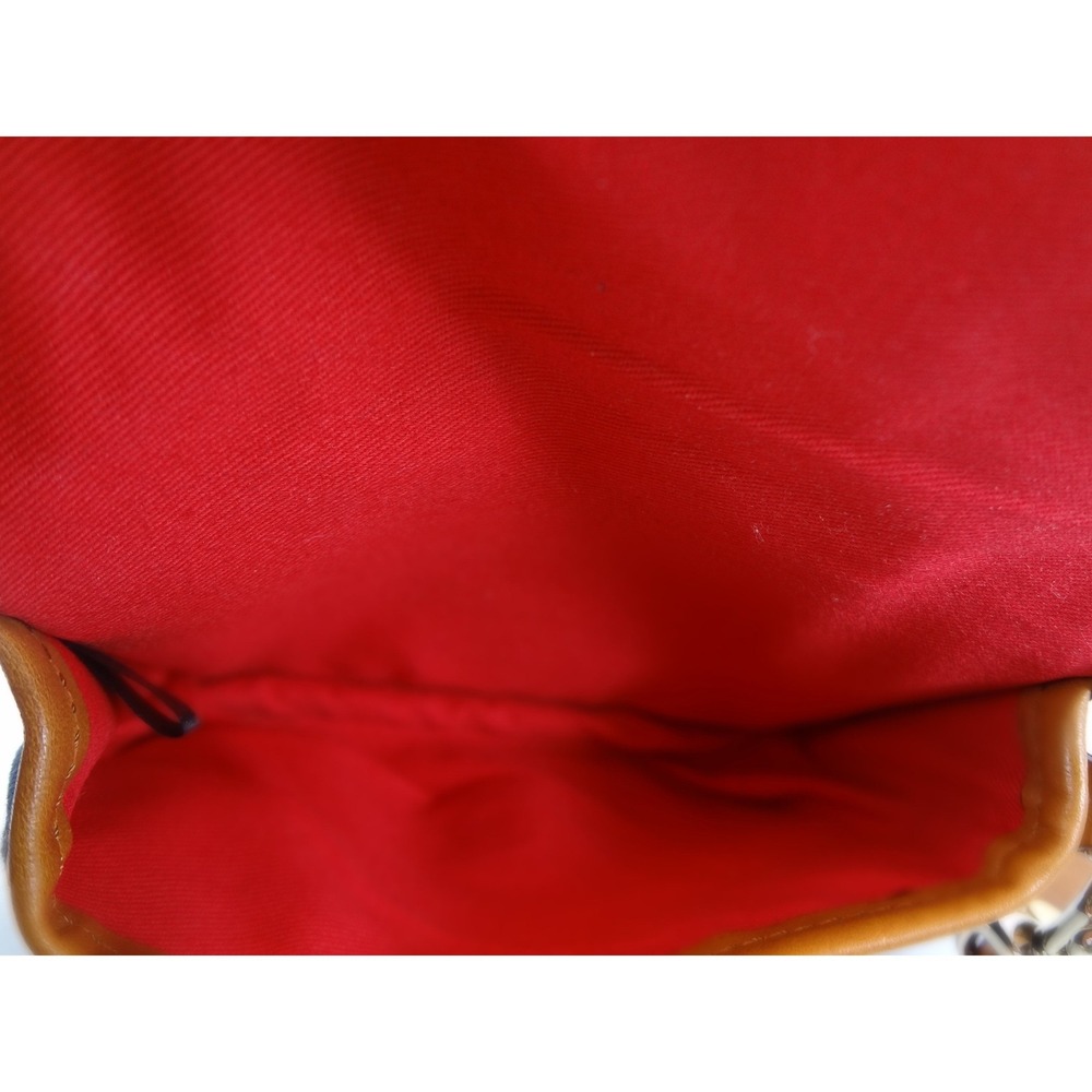 Dooney & Bourke Cabriolet Wristlet Pouch Small Black Excellent Canvas Leather - Picture 3 of 3